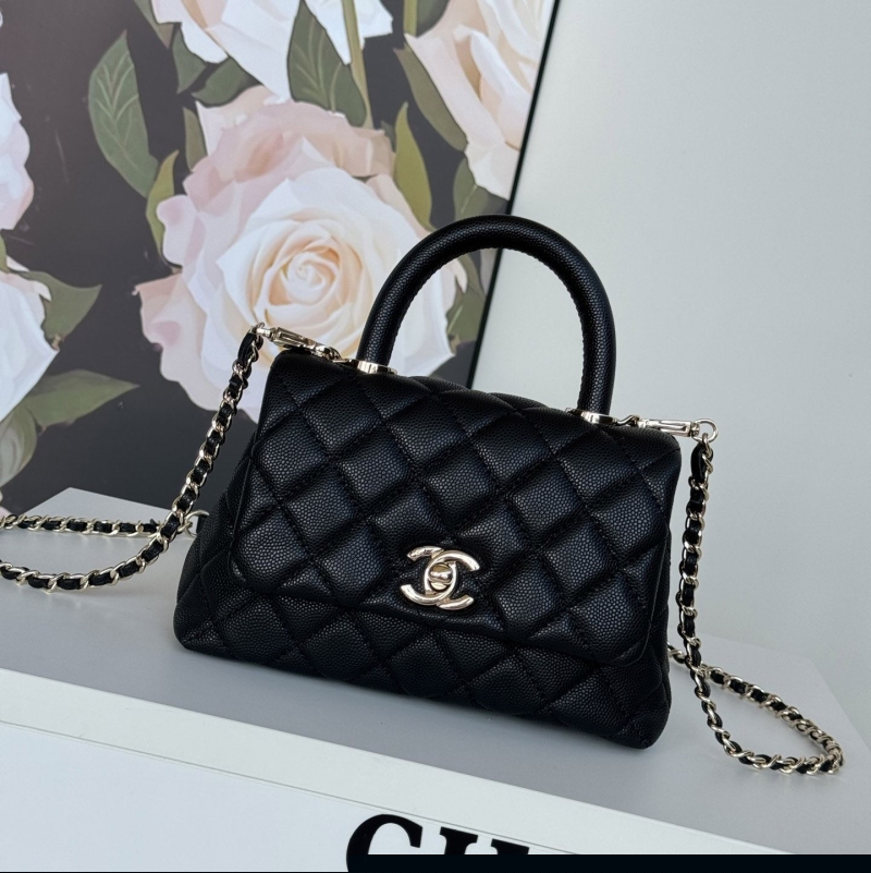 Ch*el top handle bags